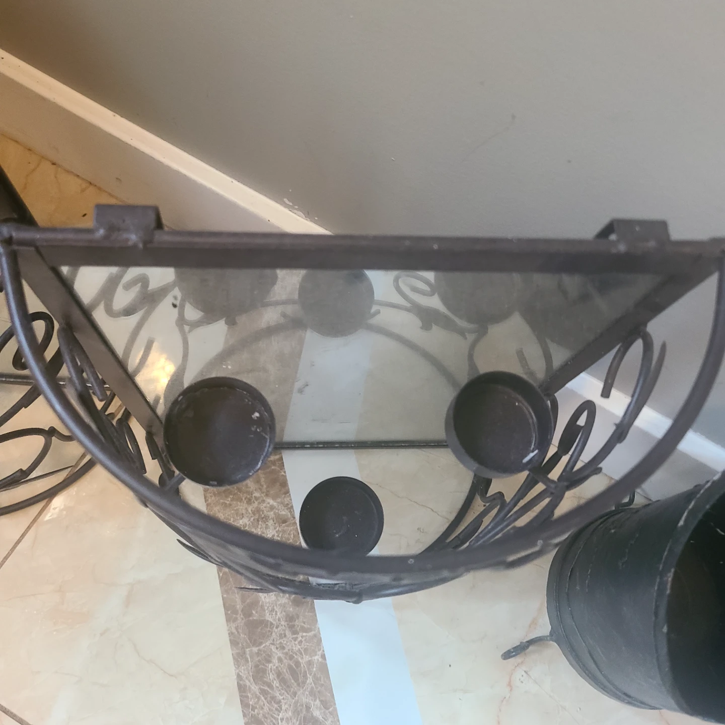 Metal and Glass Candle Holder - photo 4