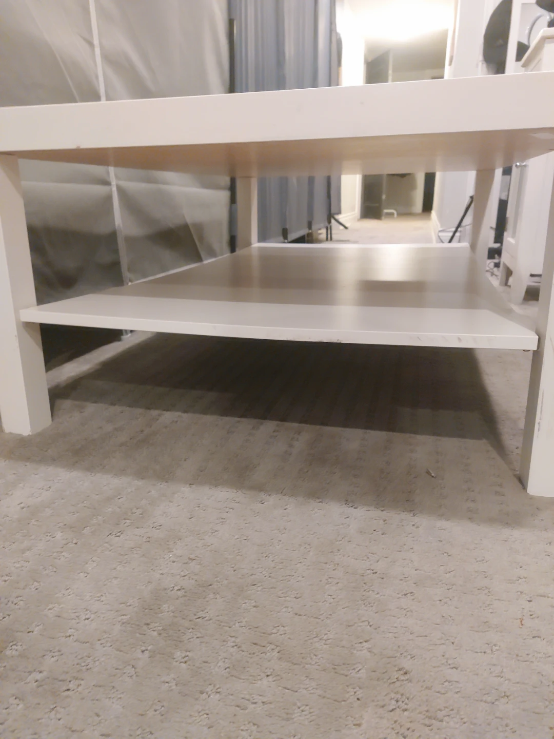 White Coffee Table with Shelf - photo 5