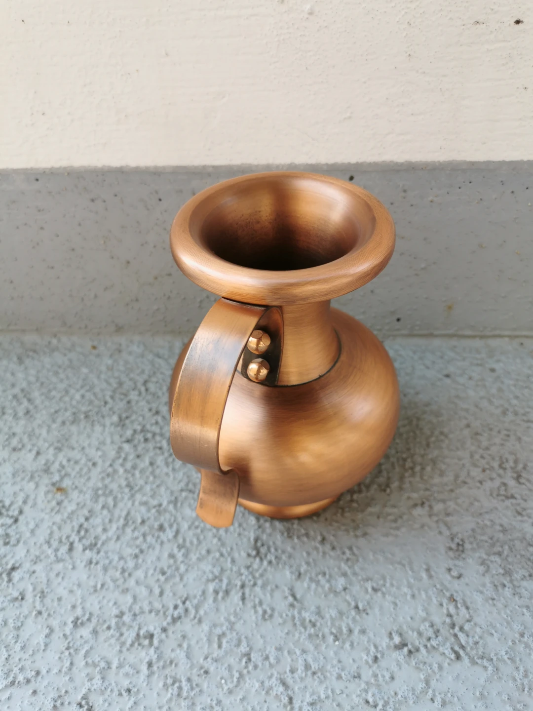 Vintage German Solid Copper Pitcher Vase | Massiv Kupfer MCM - photo 5