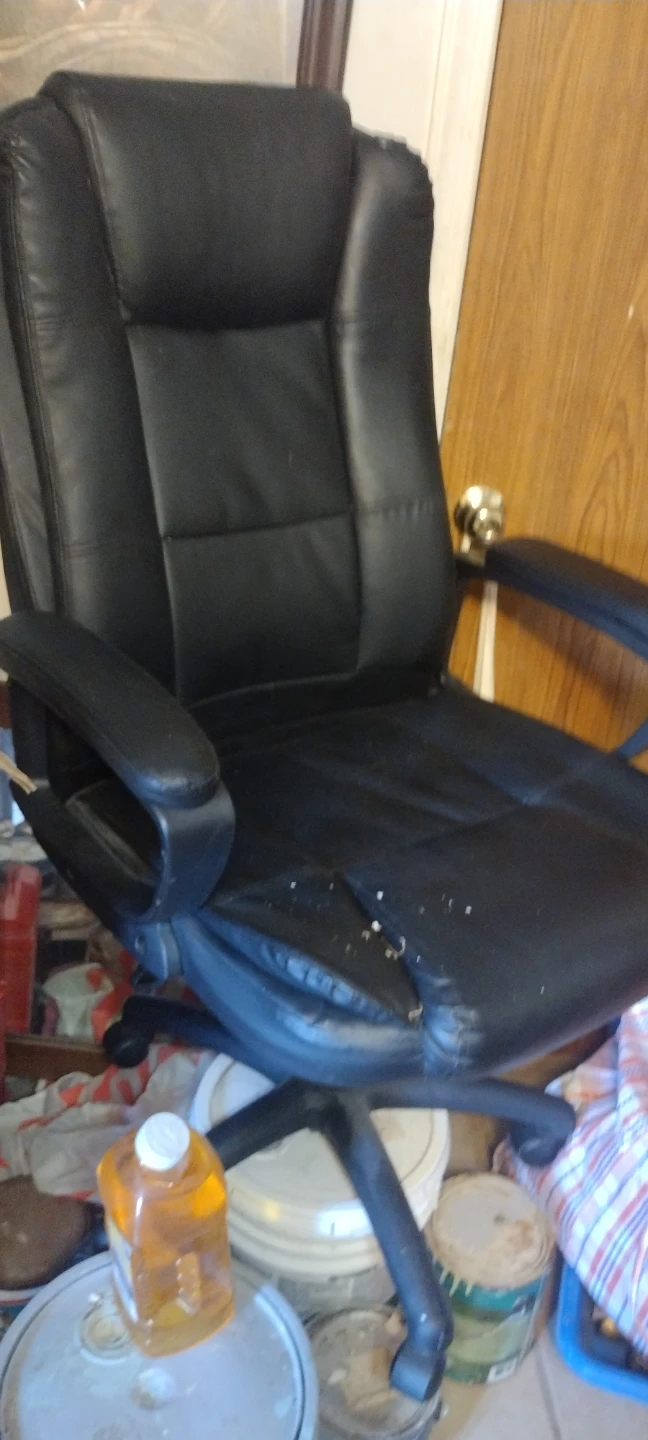Black Faux Leather Office Chair