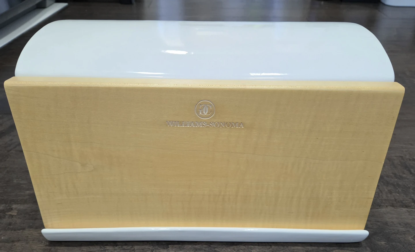 Williams Sonoma Bread Box with Wood Lid