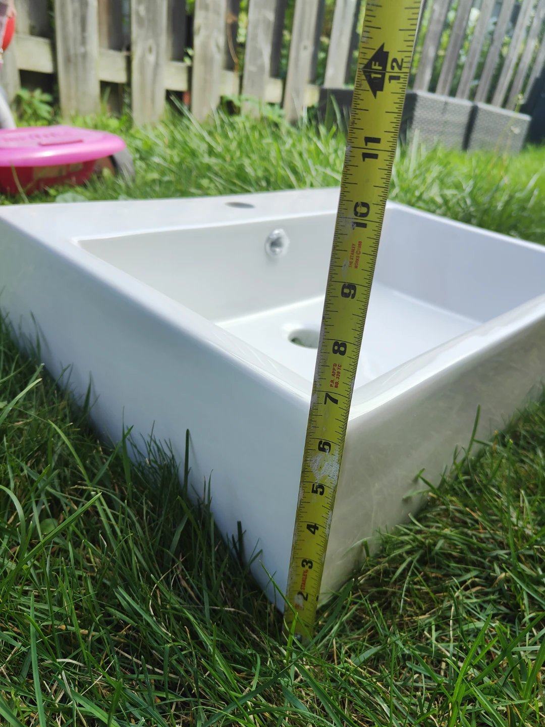 White Ceramic Bathroom Sink - photo 4