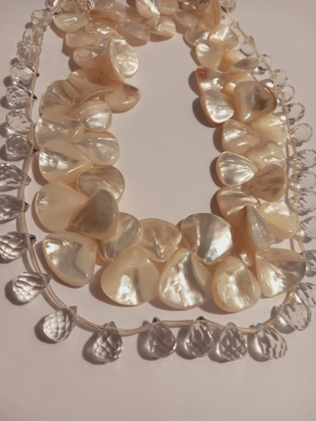 14 Karat Gold Clasp Keshi Pearls & Crystals Necklace - photo 4