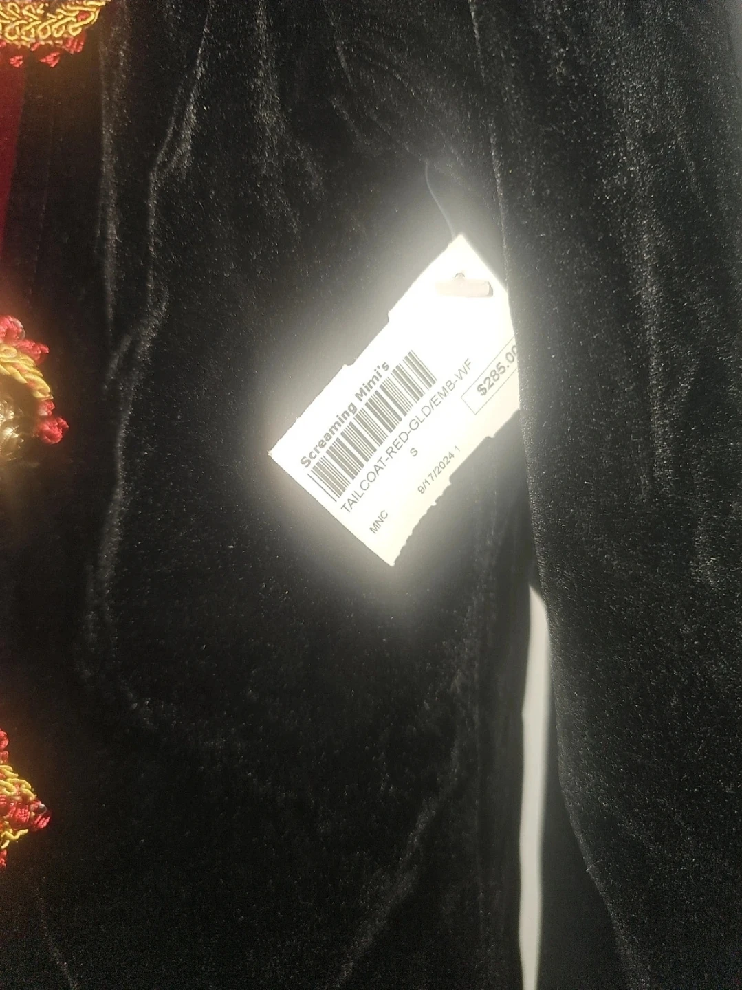 Screaming Mimi's Tail Coat Small Red and Gold - photo 3