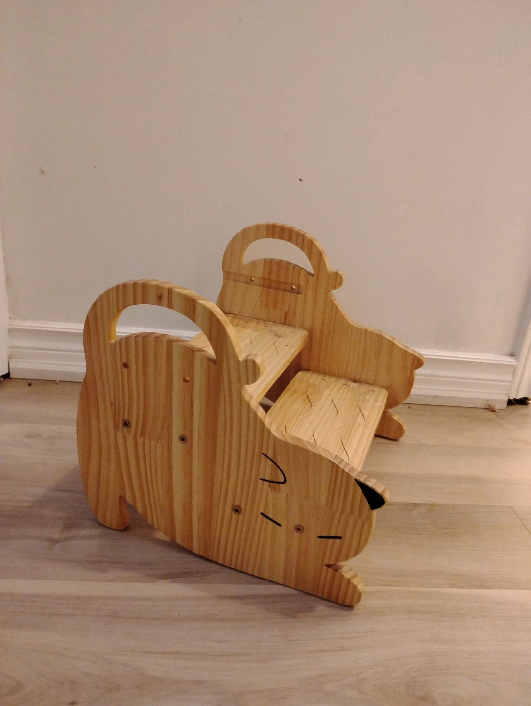 Wooden Step Stool - Bear Design