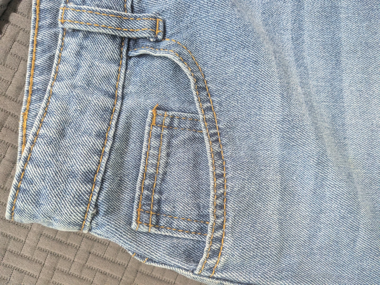 Light Wash Denim Mini Skirt size LARGE - photo 4