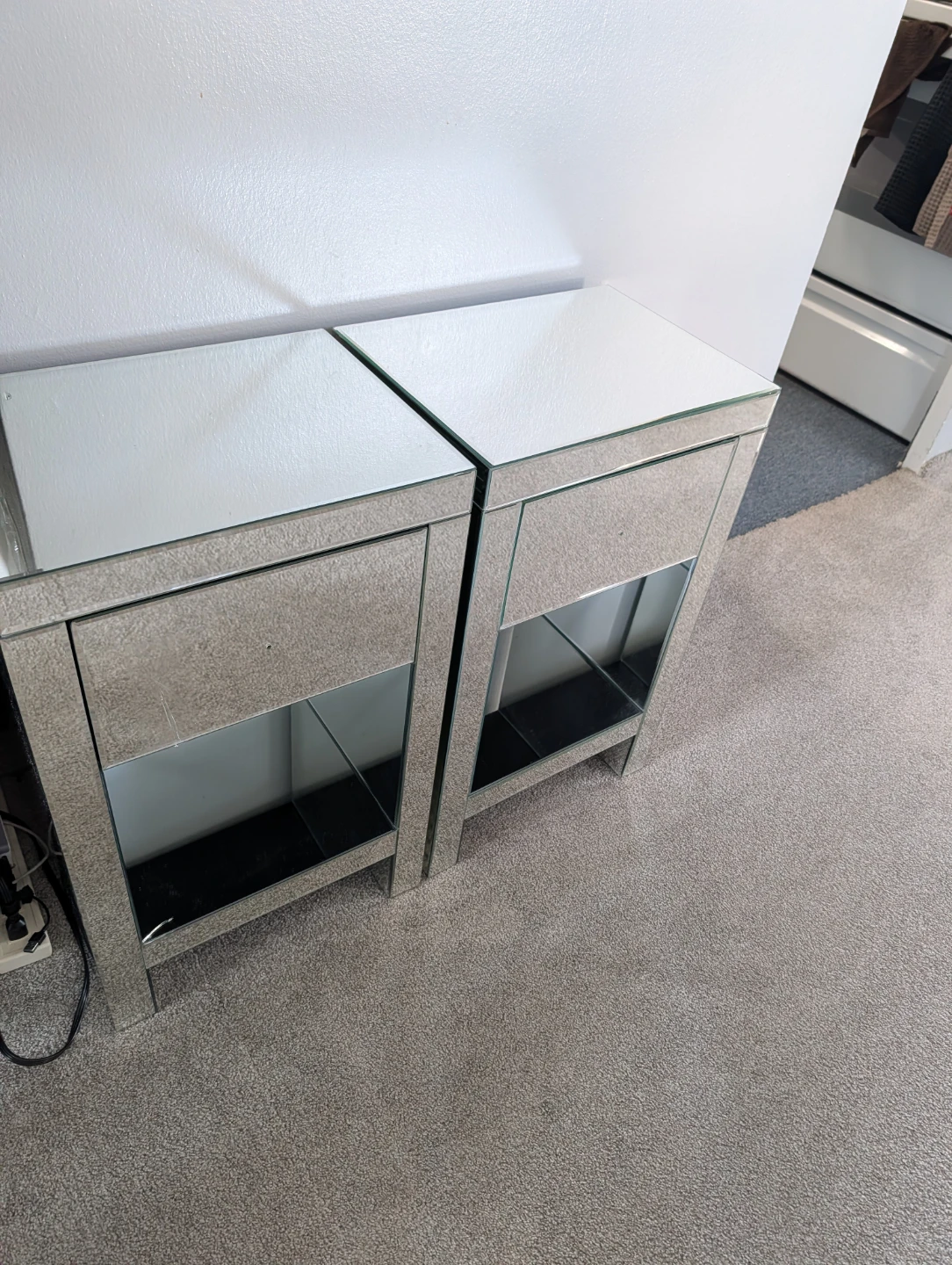 Mirrored Nightstands (Set of 2) - photo 2