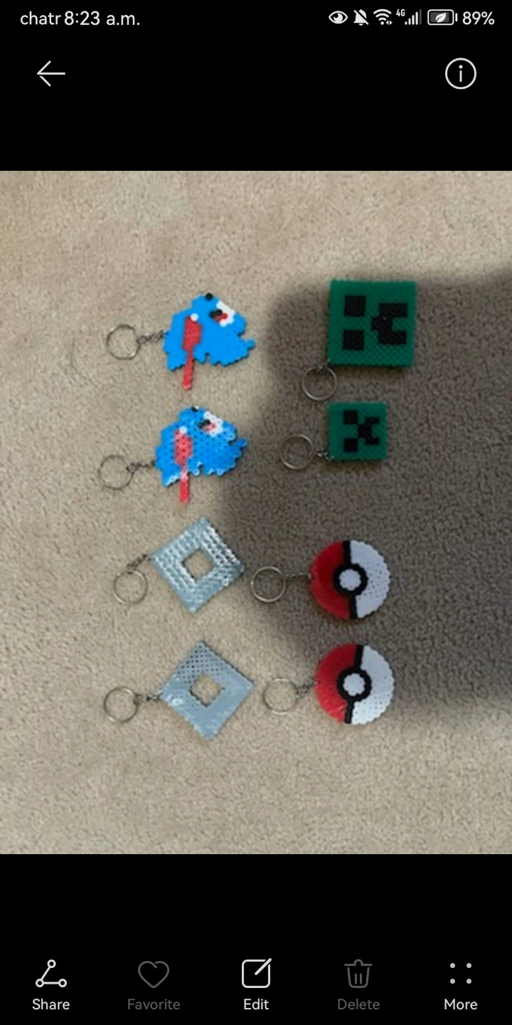 You choose Perler Bead Keychains - Mario, Pikachu & More - photo 2