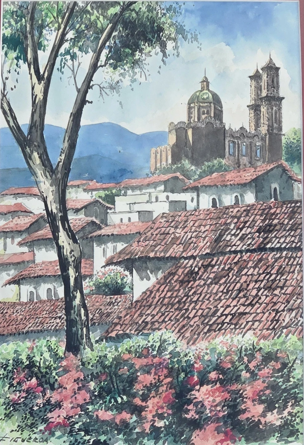 Original Signed Watercolour~Fidel Figueroa