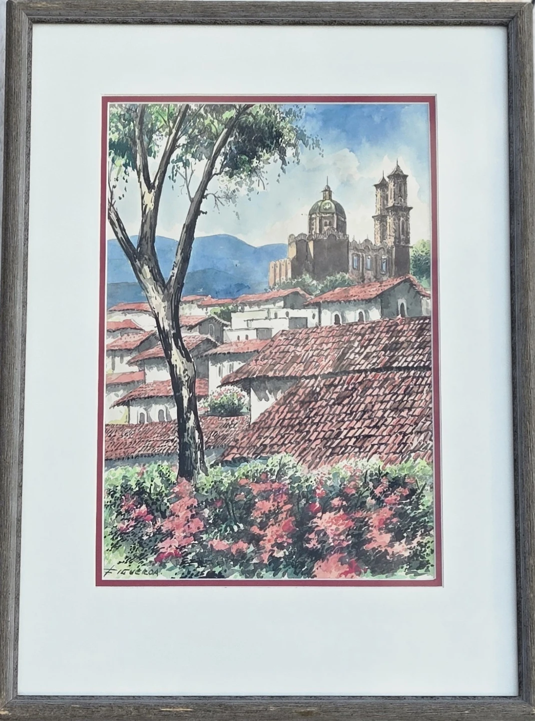 Original Signed Watercolour~Fidel Figueroa - photo 2
