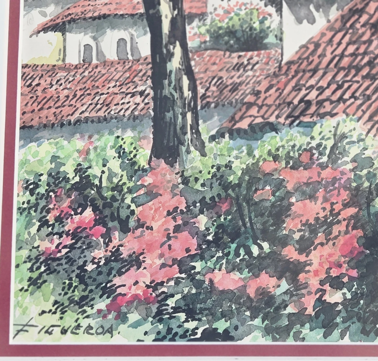 Original Signed Watercolour~Fidel Figueroa - photo 3