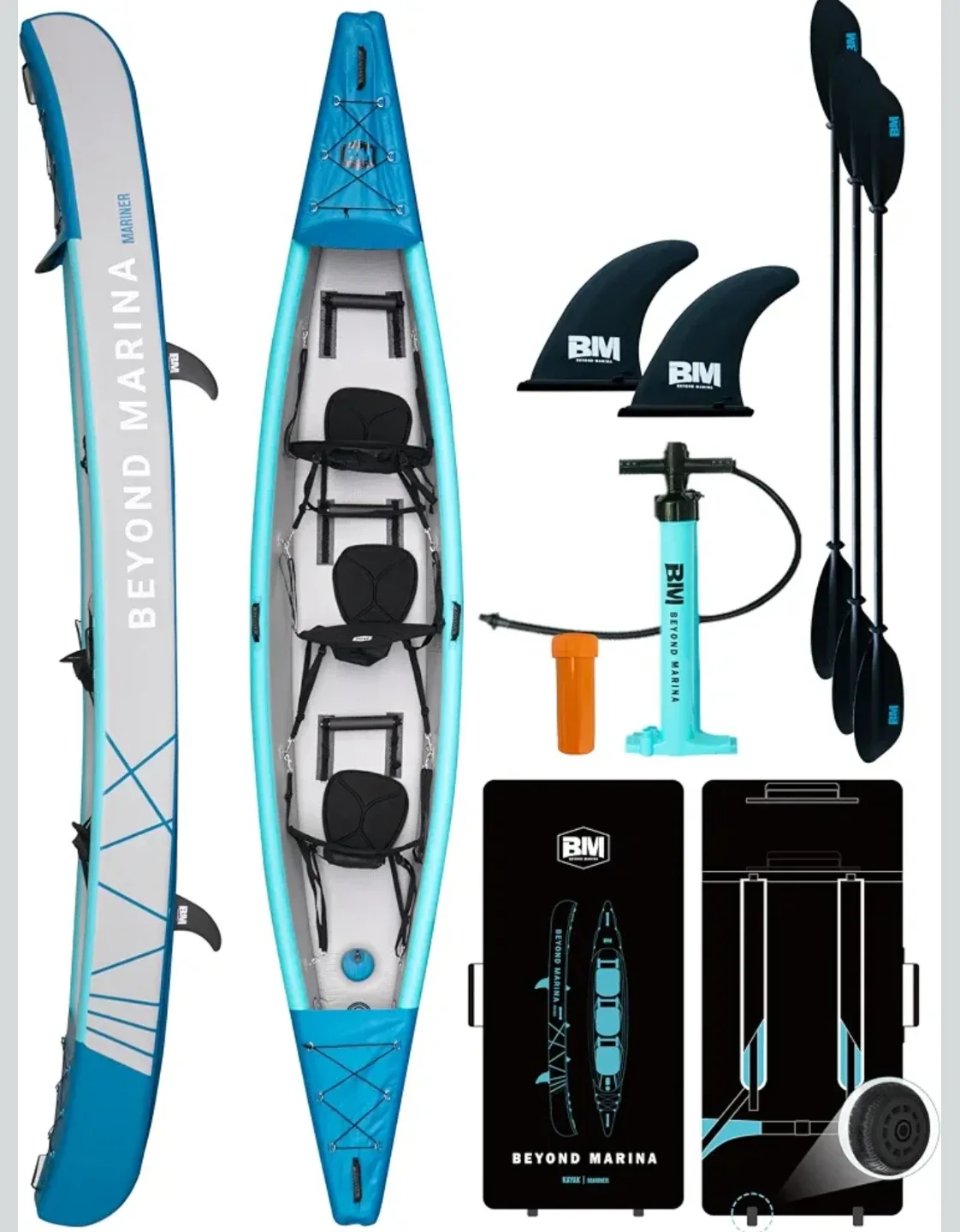 Beyond Marina Mariner Inflatable Kayak - 15'1" - photo 5