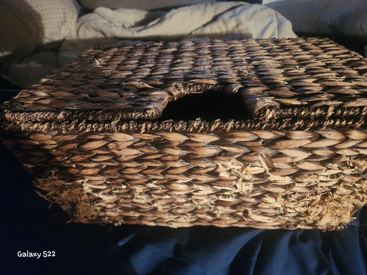 Woven Storage Basket with Lid