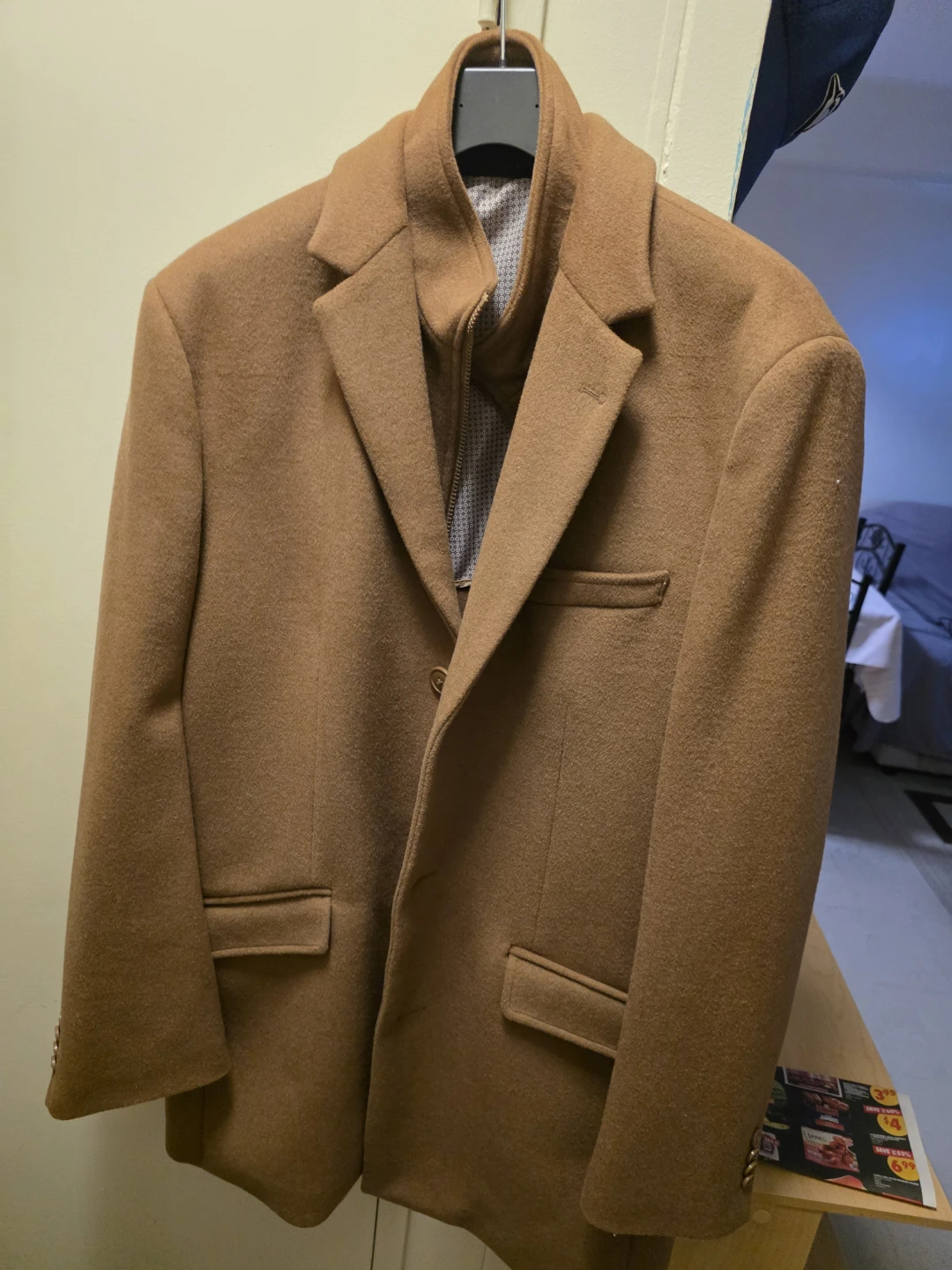 Brown Wool Blend Blazer Jacket