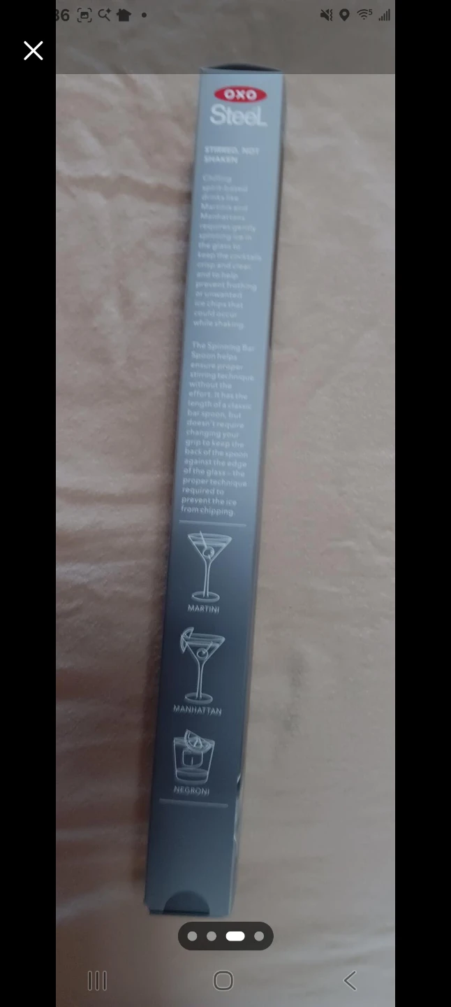 OXO Steel 12-inch Stainless Steel Bar Spoon - photo 2