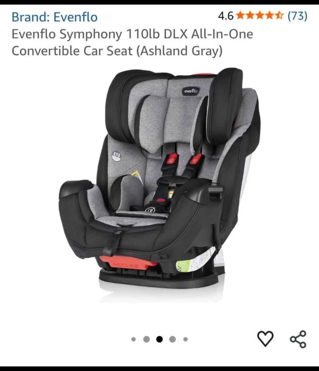 Evenflo Symphony DLX All-In-One Convertible Car Seat - photo 3