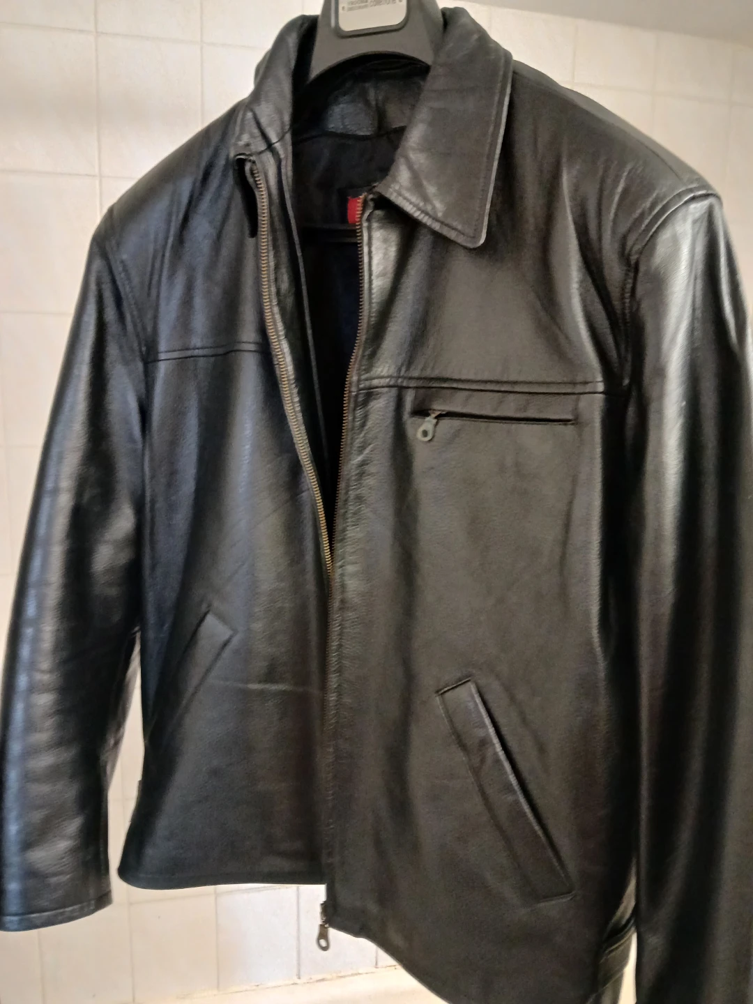 Philip Russel genuine leather motor biker style jacket XL - photo 2