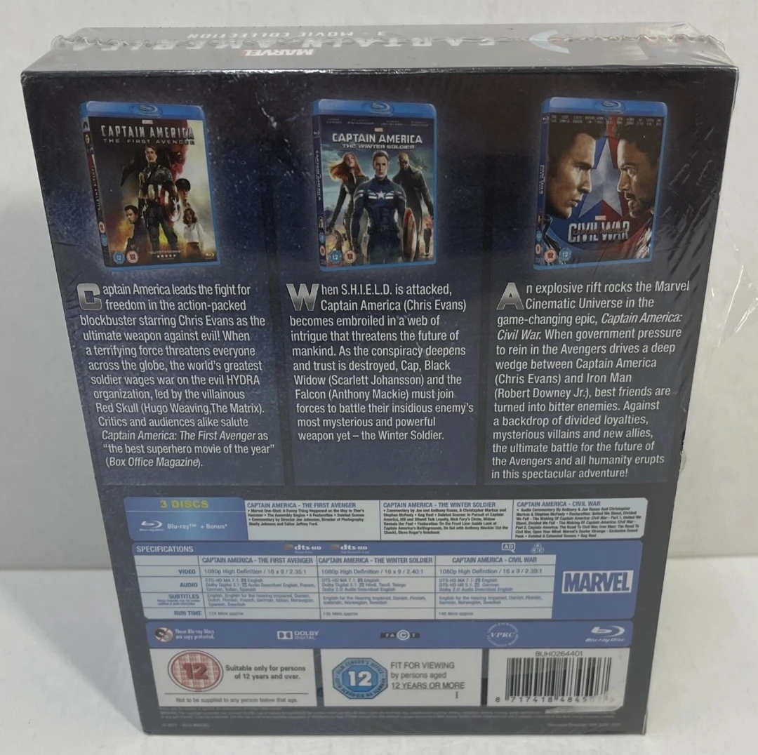 Captain America 3-Movie Blu-Ray Collection - photo 2