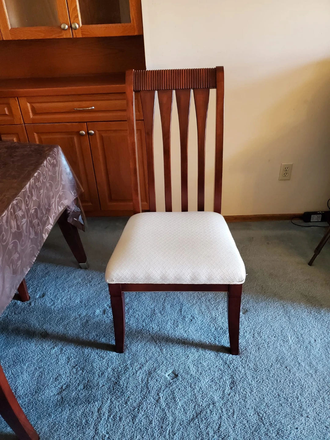 Cherry Wood Dining Table and Chairs Set - photo 4