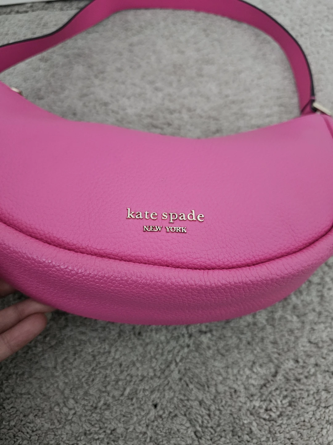 Authentic Kate Spade New York Pink Leather Crescent Shoulder Bag - photo 4