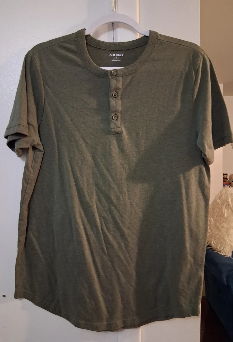 Old Navy Men's Green Henley T-Shirt Size M