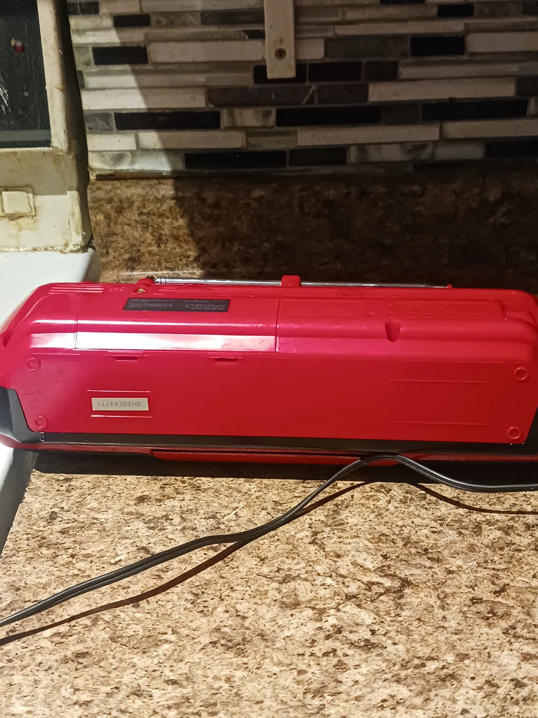 National RX-FM Portable Boombox Cassette Player Radio Red - photo 5