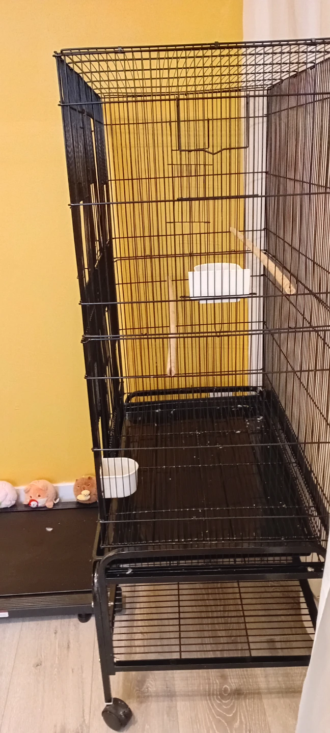 Large Black Bird Cage with Stand