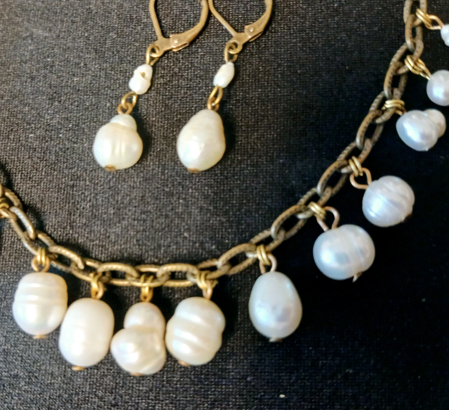 Real Pearls Necklace and Earring Set - photo 2