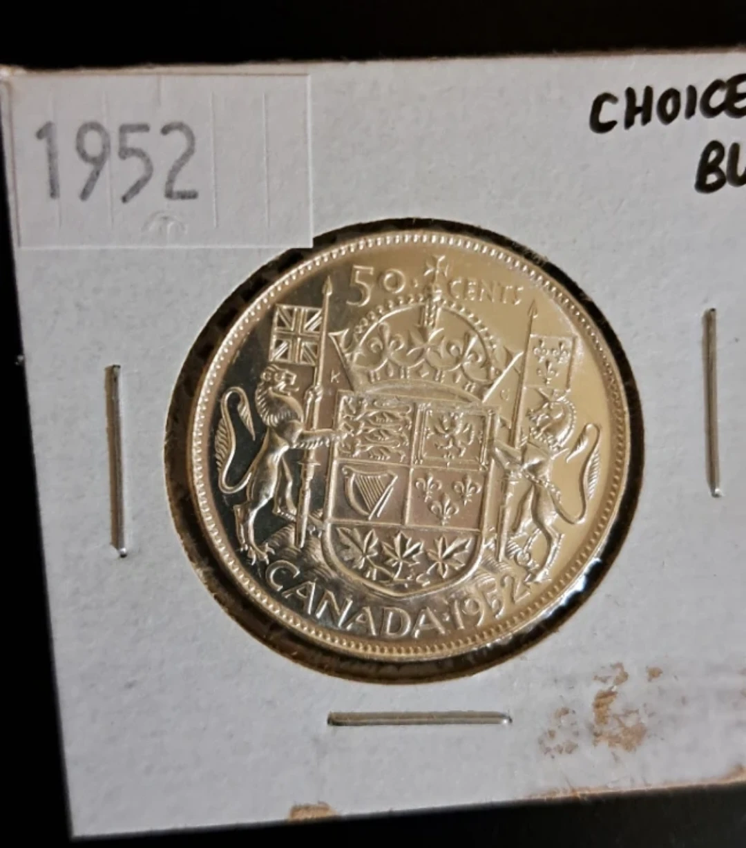 1952 Canada 50 Cent, Silver Coin. High Grade, Choice BU! - photo 4