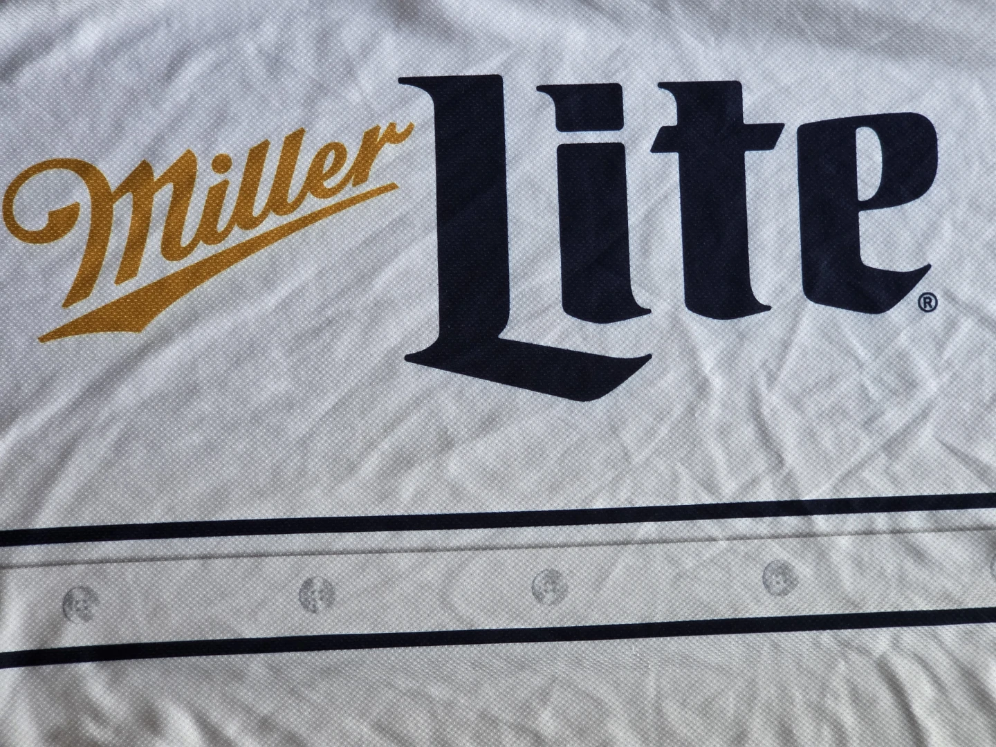 Miller Lite Short Sleeve Baseball Tee - White/Navy - photo 3