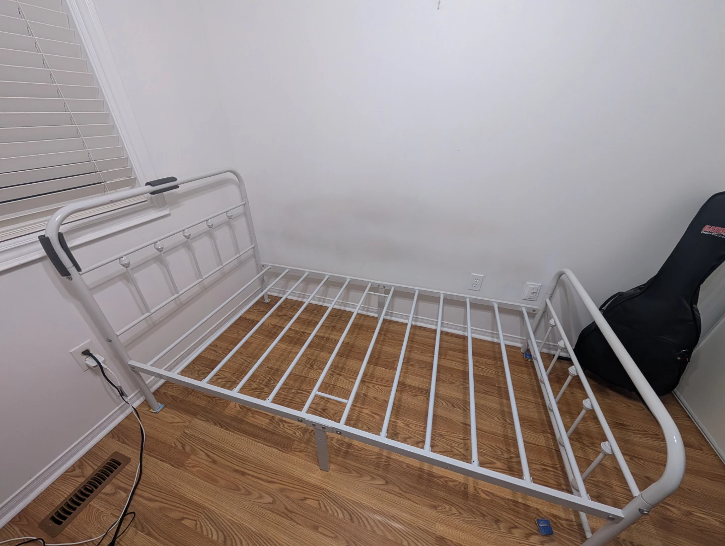 White Metal Bed Frame - photo 2