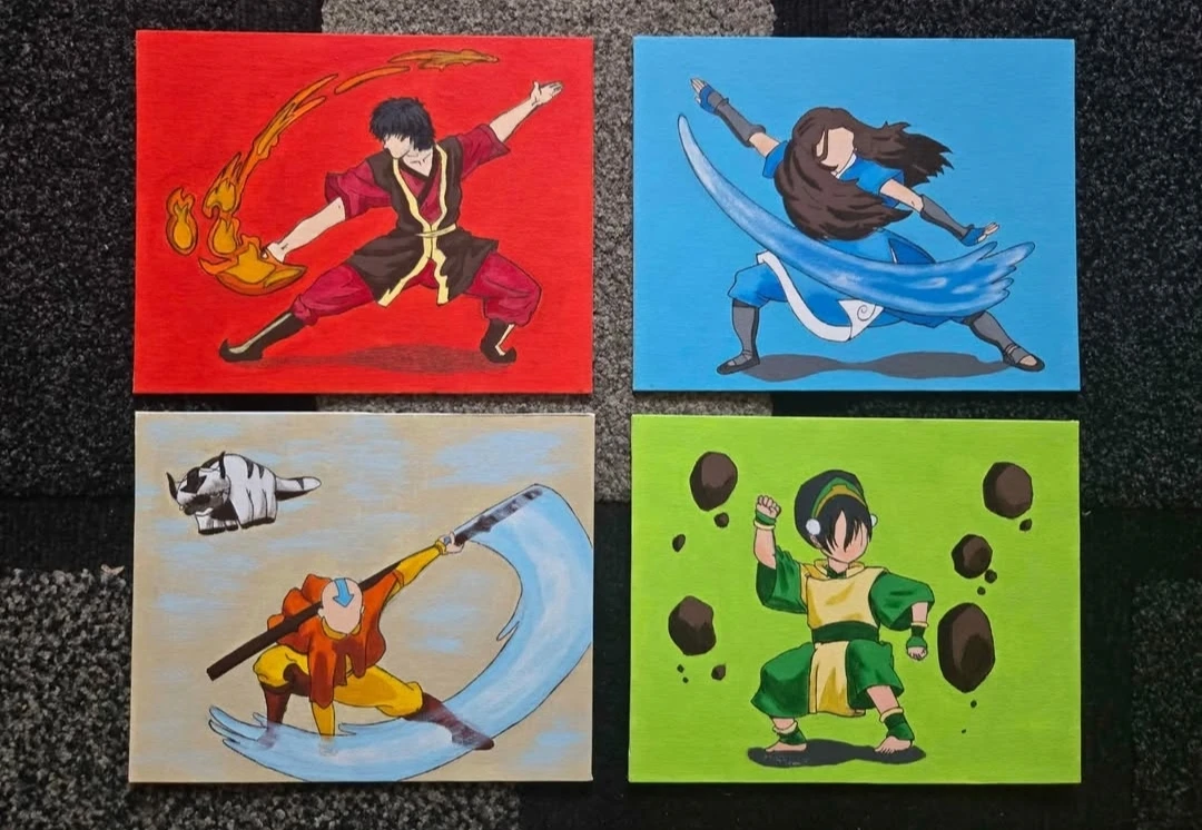 Avatar The Last Airbender Paintings $10 each - photo 5