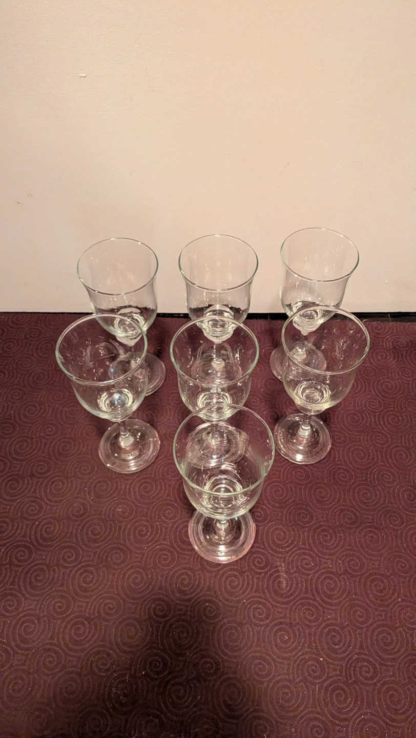 Set of 6 Clear Glass Goblets - photo 2