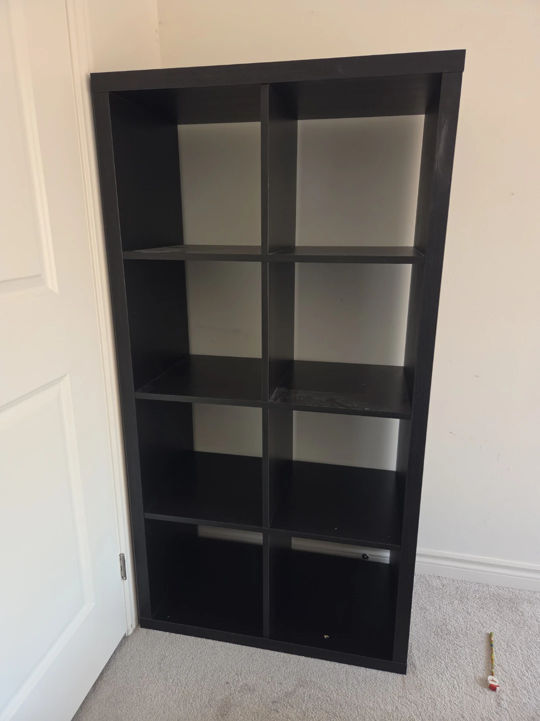 Black 8-Cube Storage Shelf