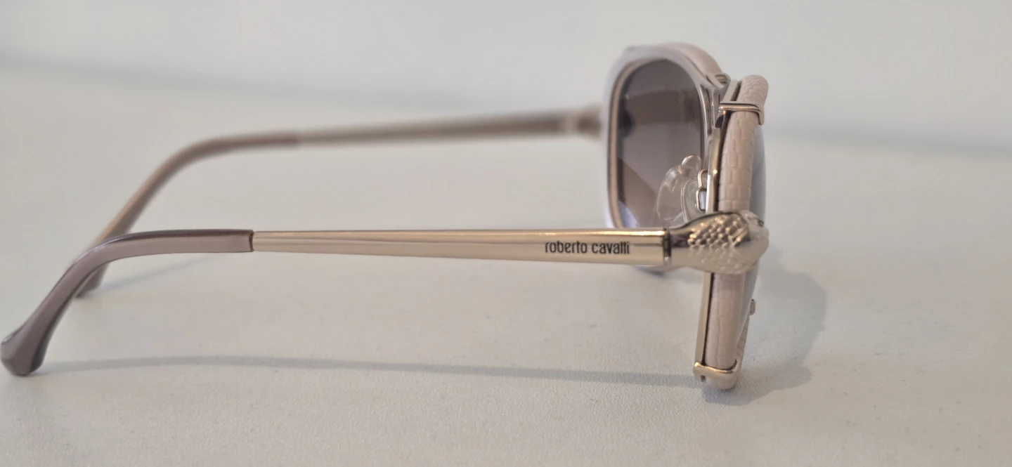 Roberto Cavalli Pink Leather Aviator Sunglasses - photo 3