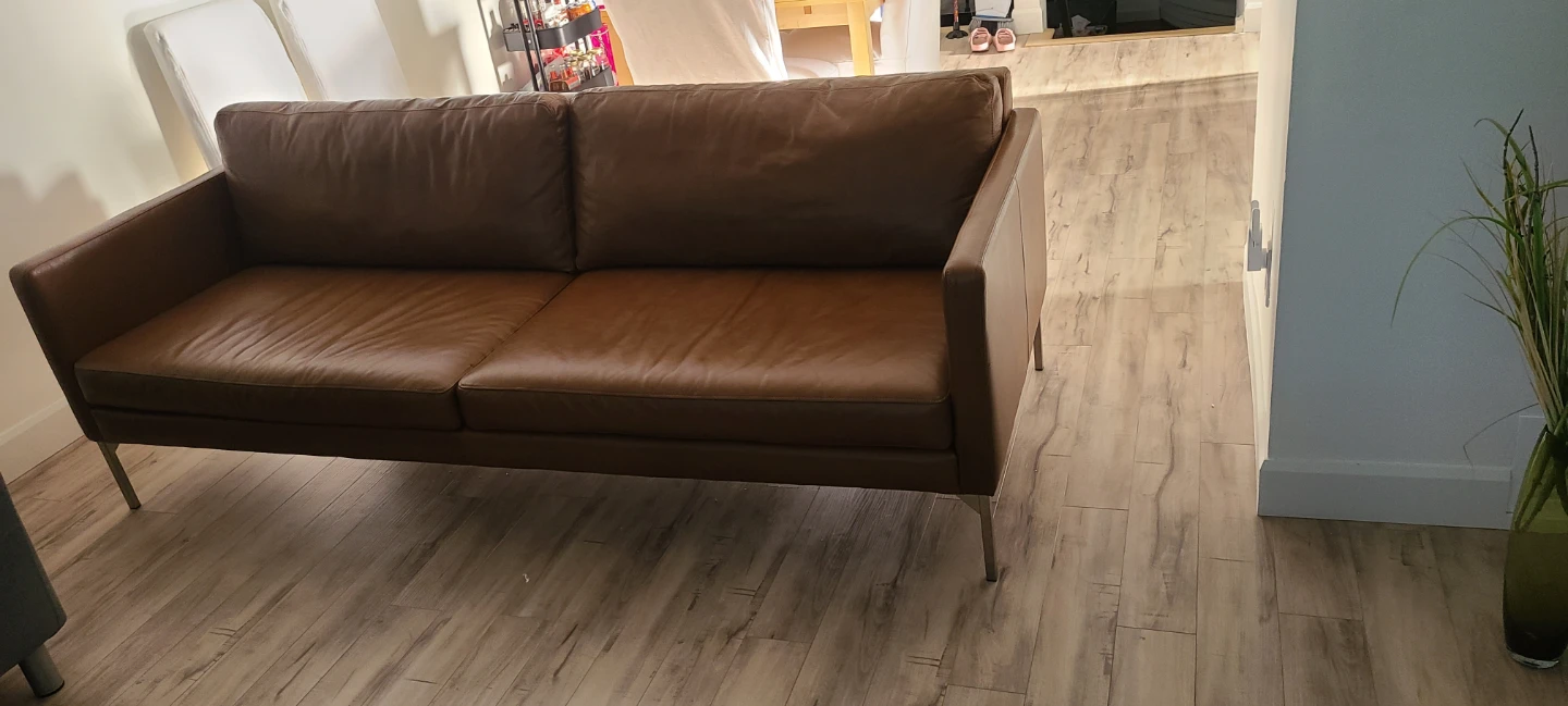 West Elm Banks Sofa - Brown Leather