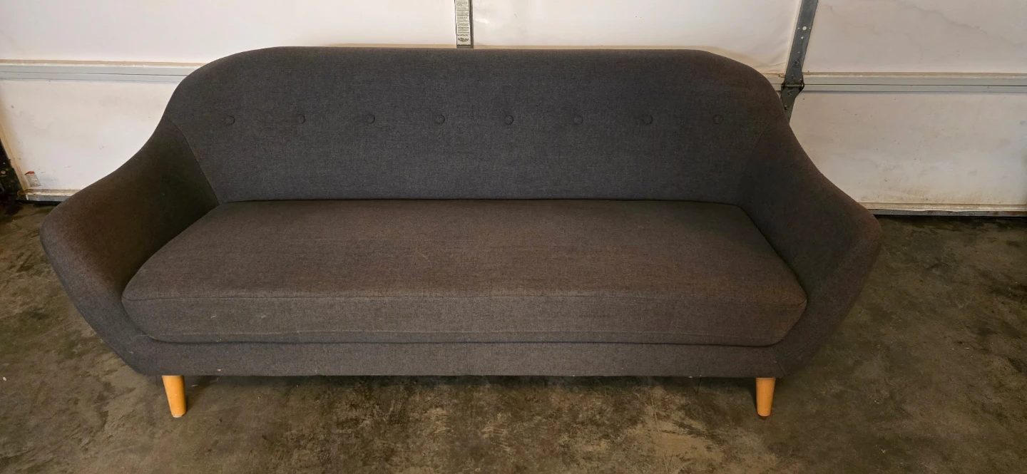 Dark Grey Tufted Sofa