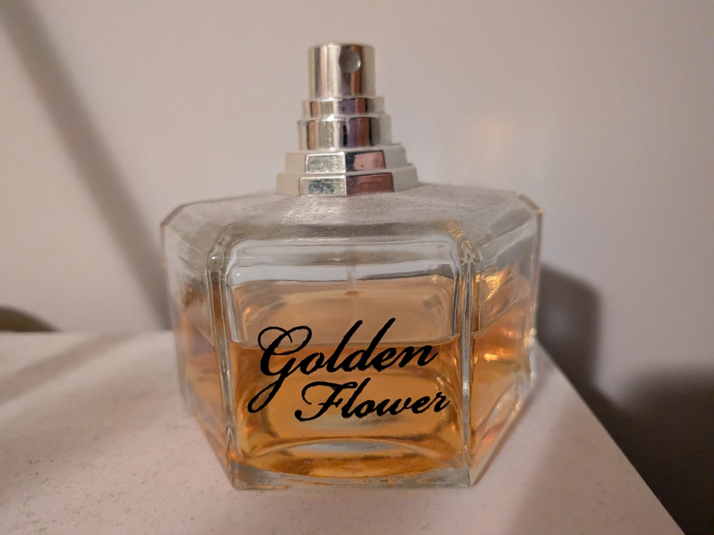 Golden Flower Perfume Bottle