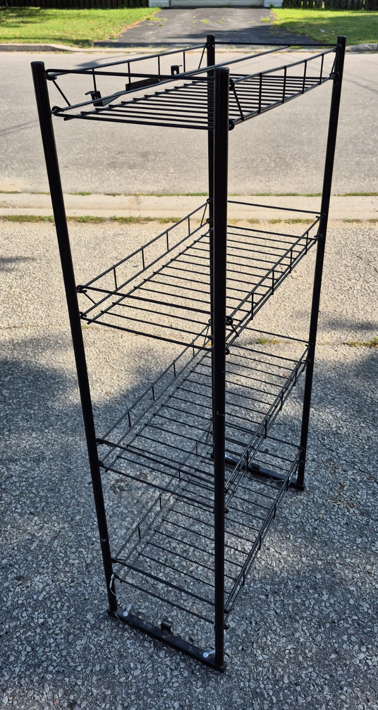 Black 4-Tier Wire Shelf Unit - photo 4