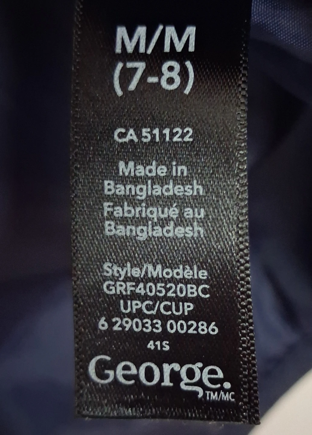George. Puffer Jacket - Blue/White/Navy - M/M (7-8) - photo 4