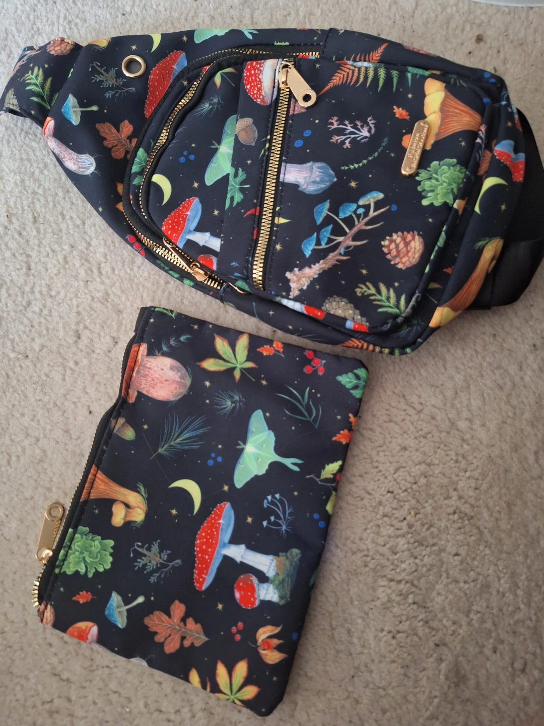 Sling Bag with Matching Pouch - Mushroom Print 🍄 - photo 4