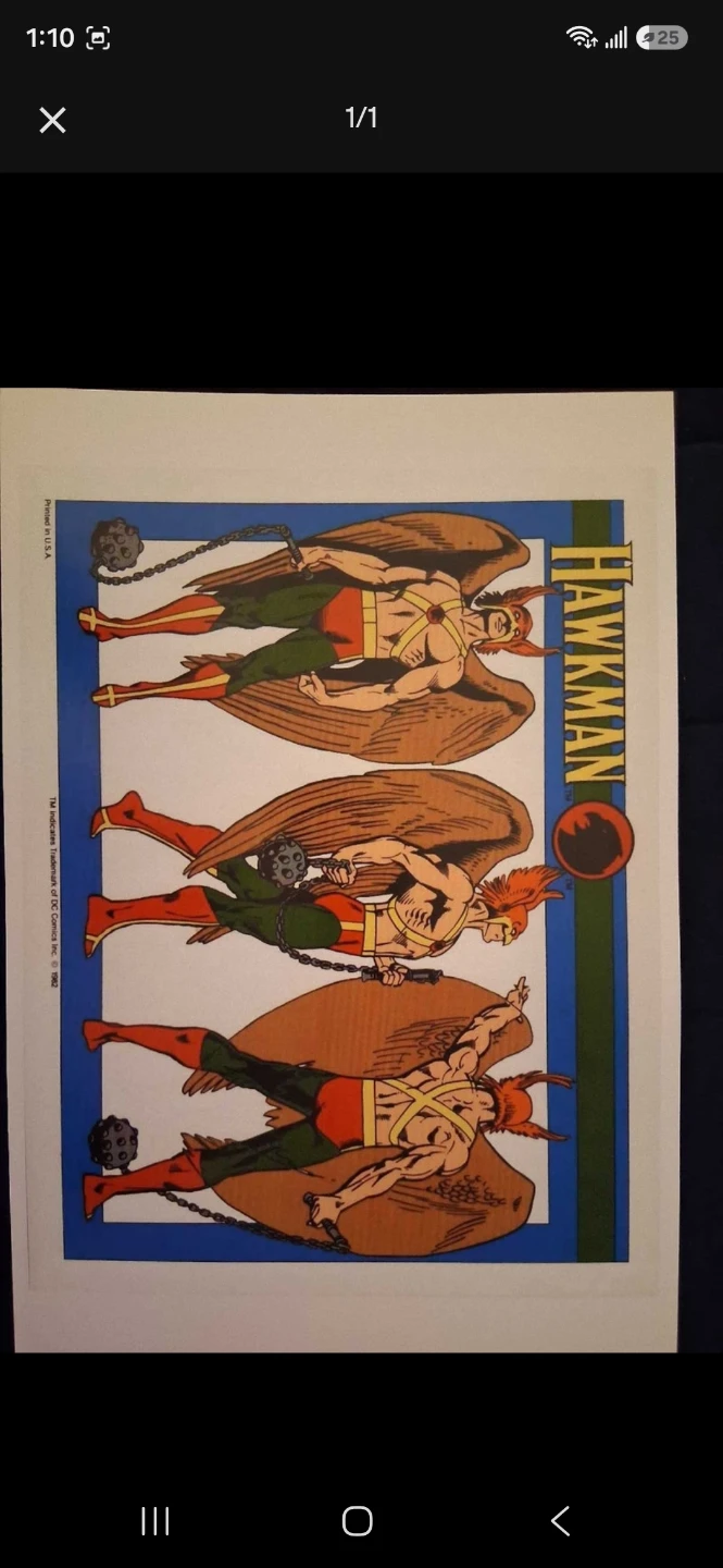 DC Comics, Hawkman Poster on cardstock. (Only 1 available)