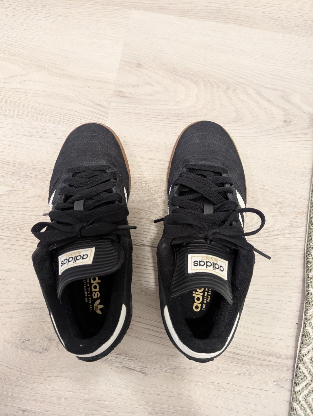 Adidas Busenitz Black White Gum Sole Skate Shoes