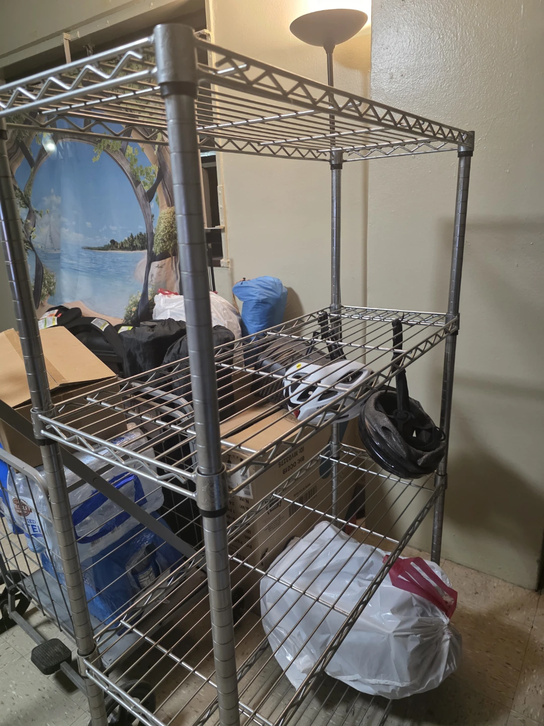 Moving sale metal next storage shelves