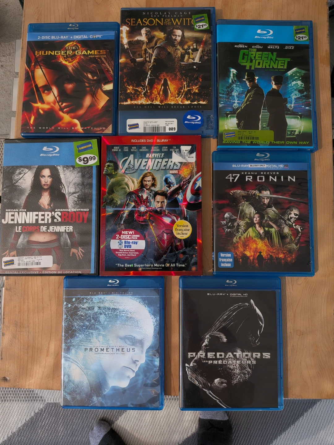 Blu-ray Movie Bundle - Hunger Games, Avengers, Predators & More