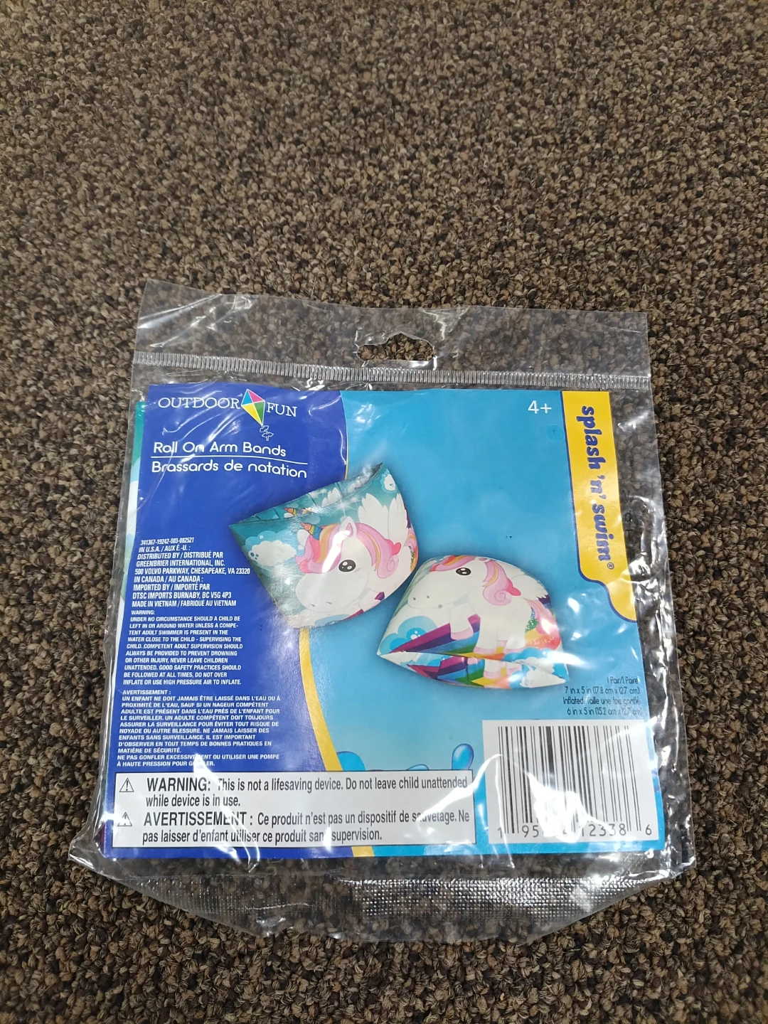 Outdoor Fun Splash-N-Swim Roll-On Arm Bands