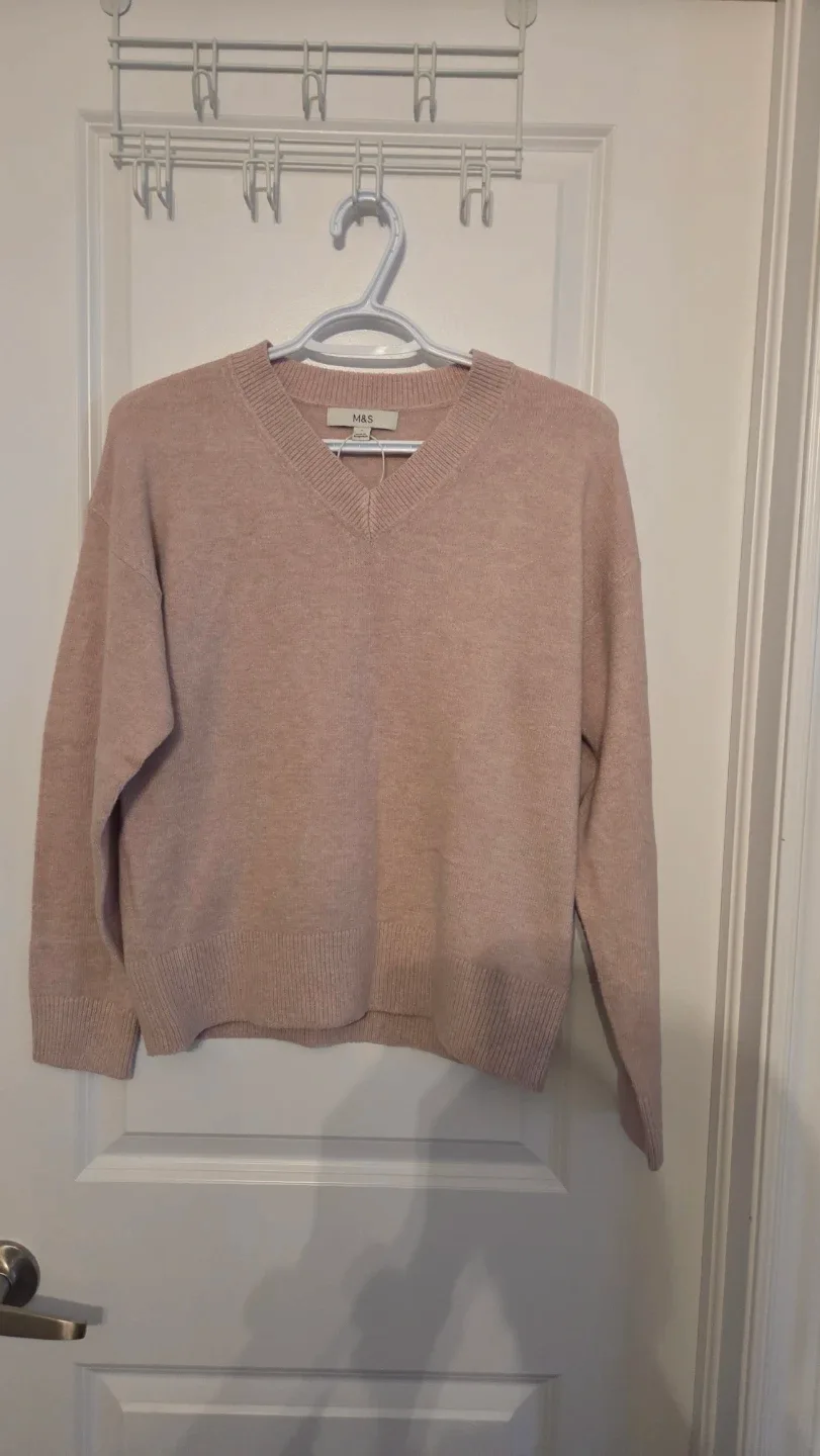 M&S V-Neck Sweater - Pink