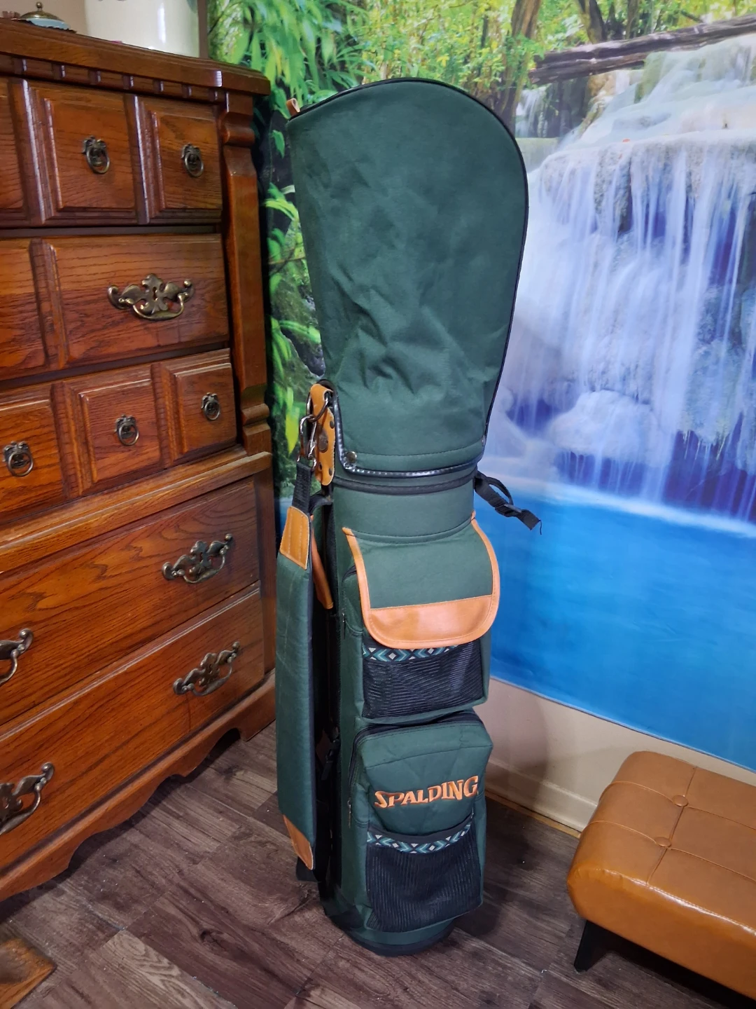 Spalding carrying golf Bag - leather/canvas