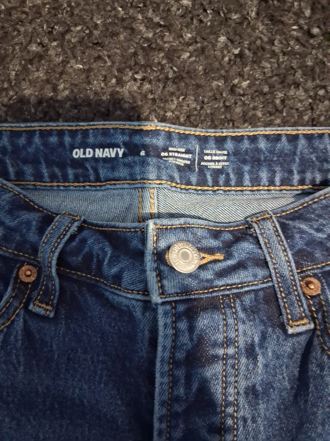 Old Navy Size 6 High-Rise OG Straight Jeans - photo 2
