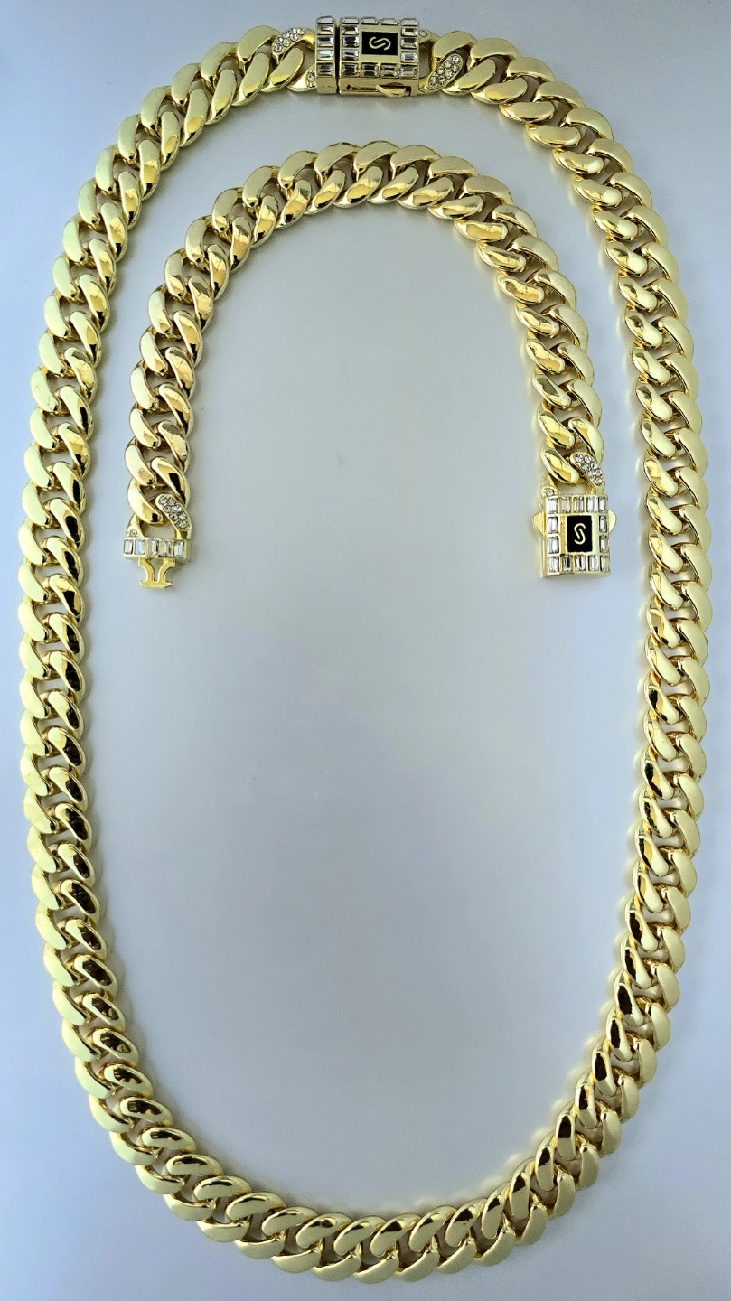 Cuban Link Chain Set